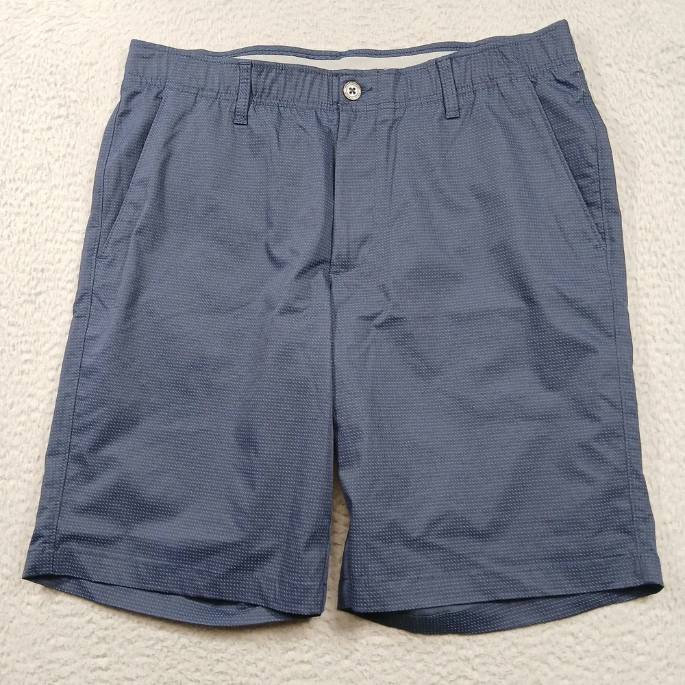 Under Armour Golf Shorts Men's 36‎ Blue Textured Performance